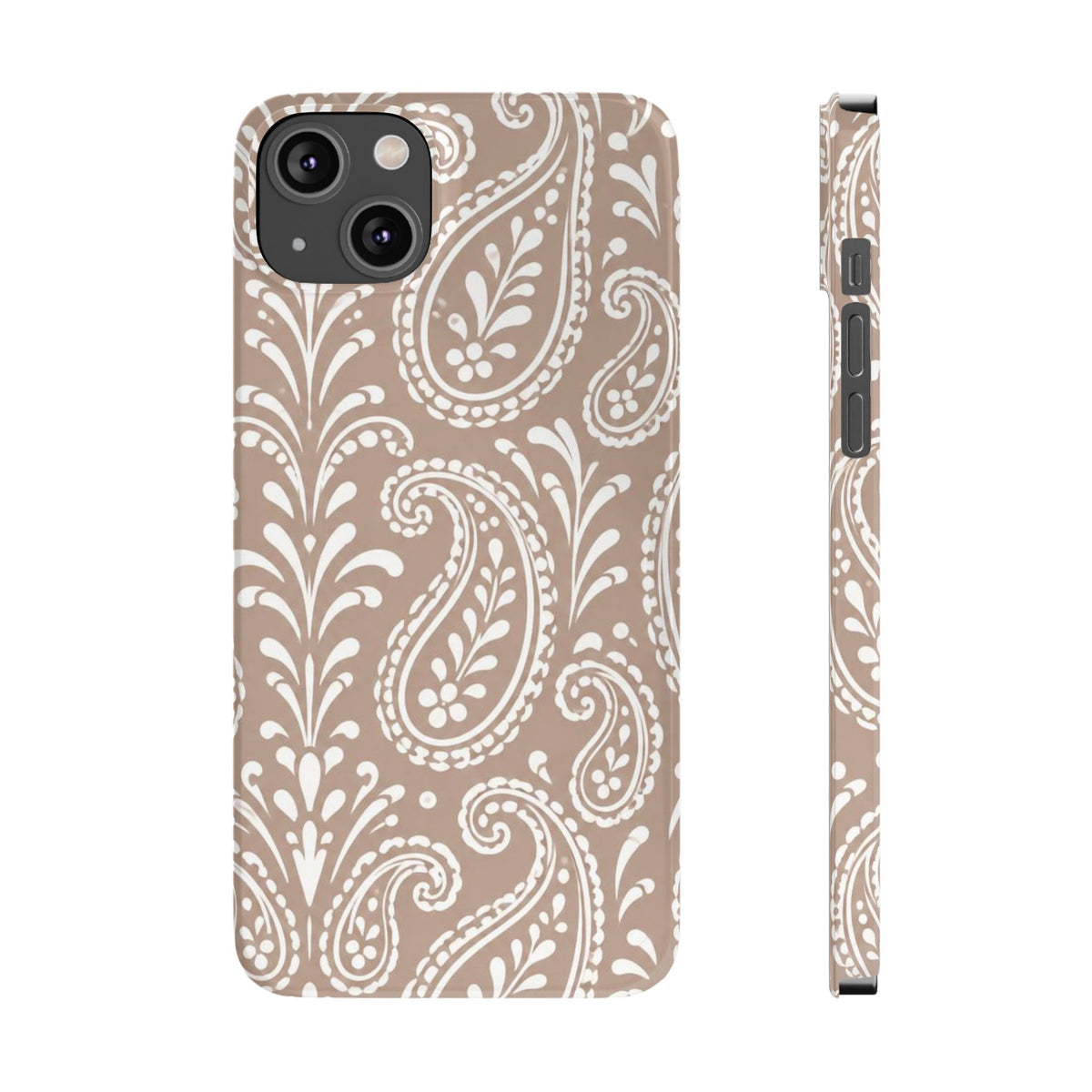Beige Paisley — Slim iphone Case