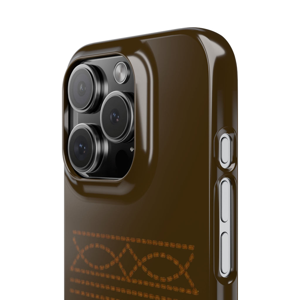 Brown Boot Stitch  — Slim Protective iPhone Cover