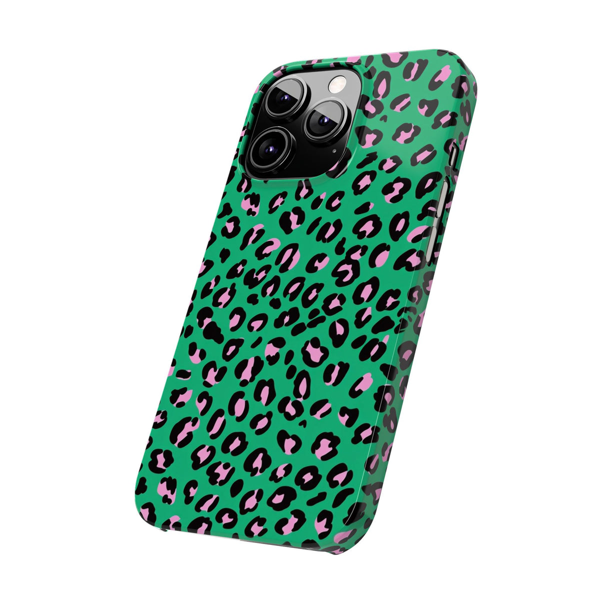 Green & Pink Leopard — Slim iphone Case