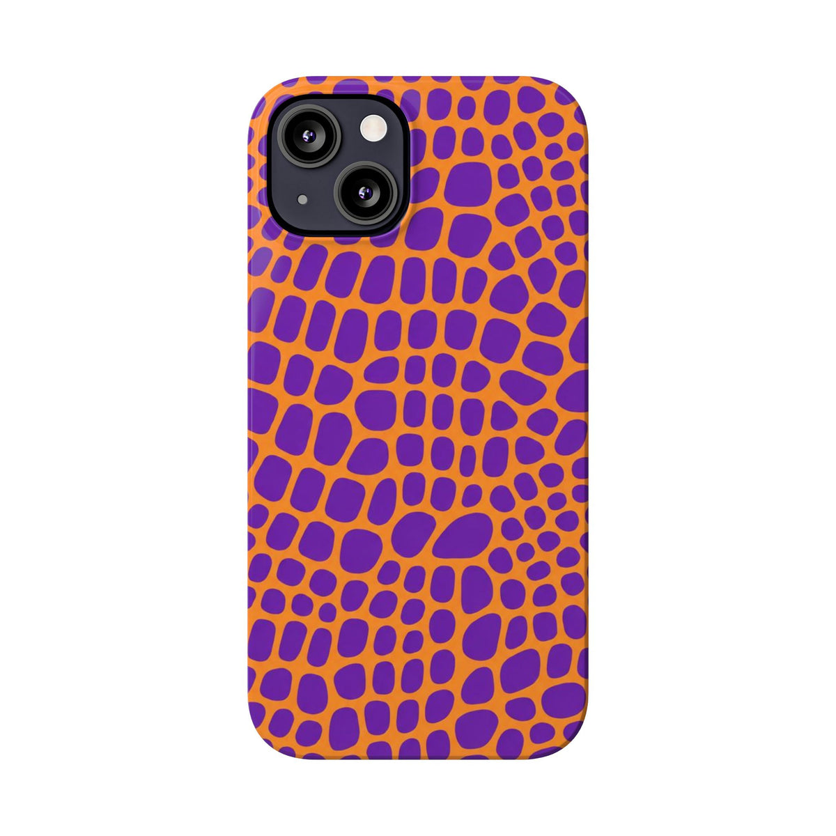 Purple & Orange Gator — Slim iphone Case
