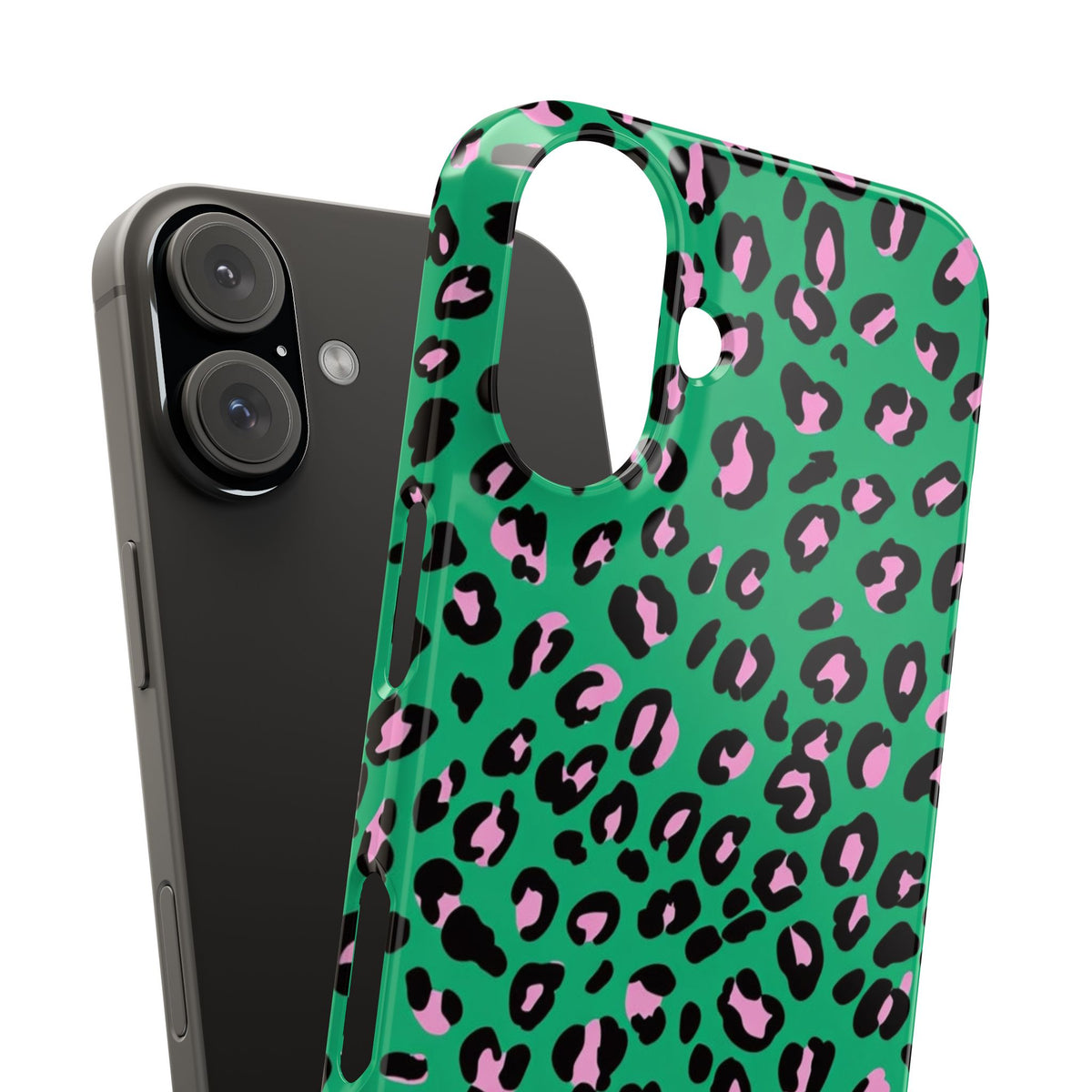 Green & Pink Leopard — Slim iphone Case