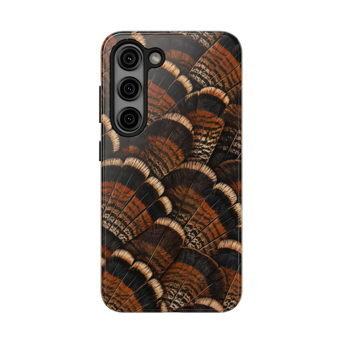 Rustic Turkey Feather Pattern - Tough Phone Case