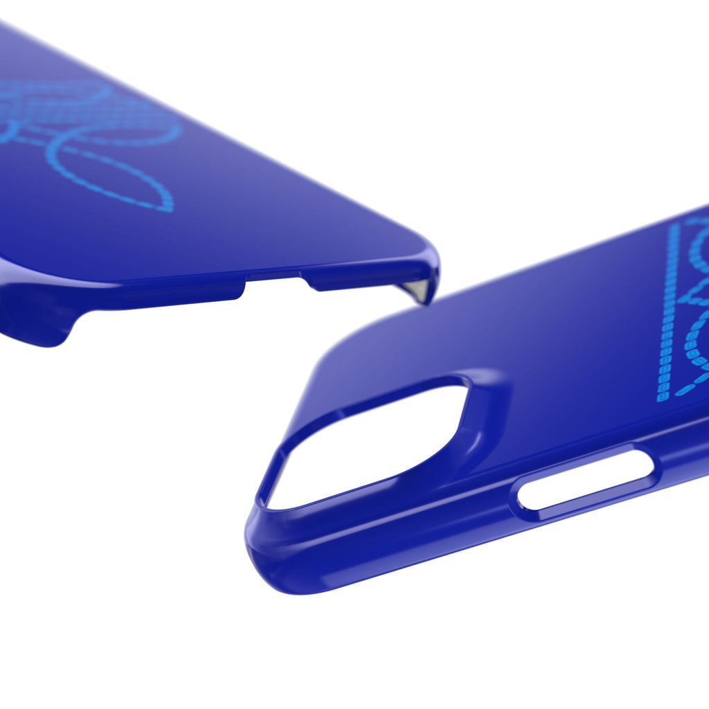 Blue Boot Stitch— Slim iphone Case