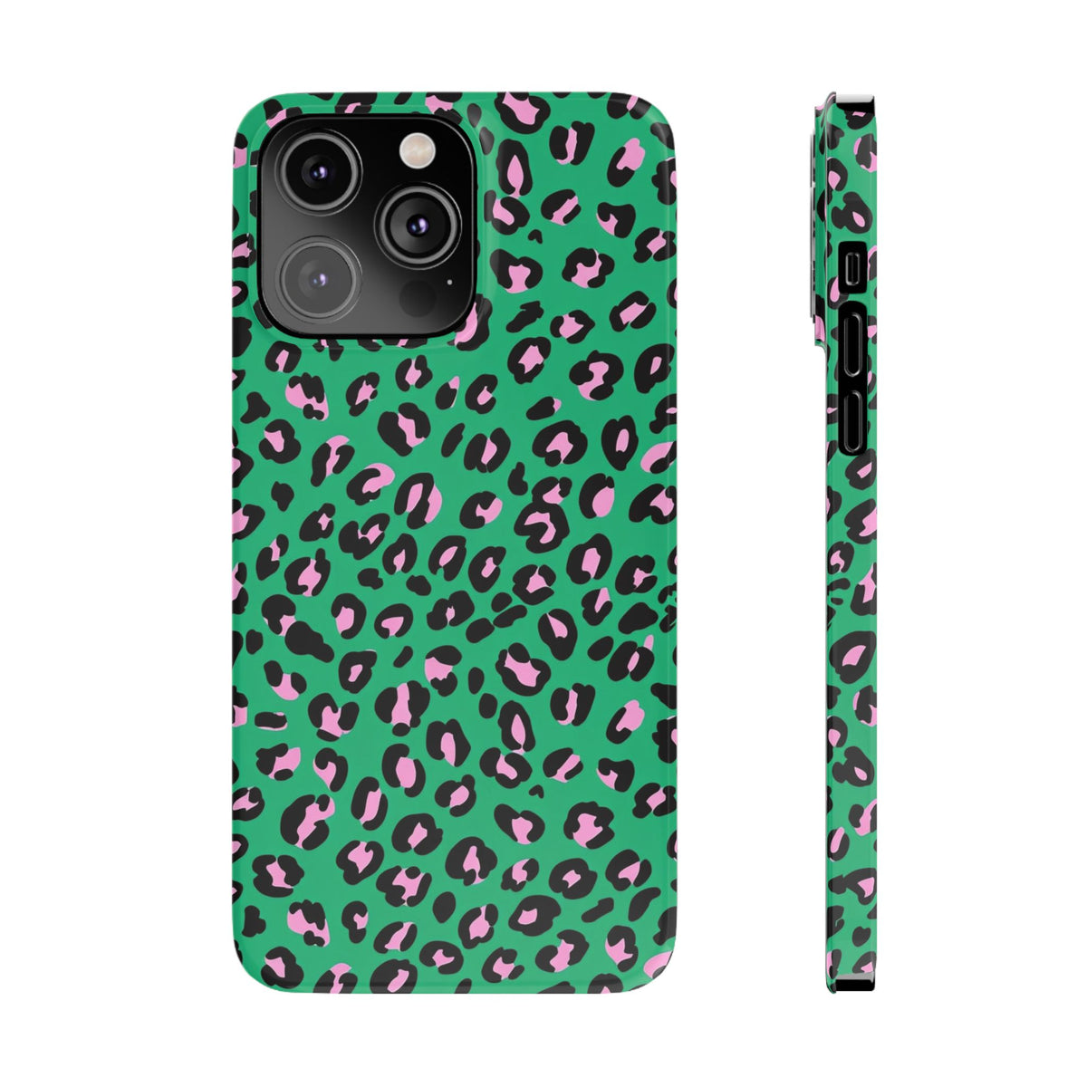 Green & Pink Leopard — Slim iphone Case
