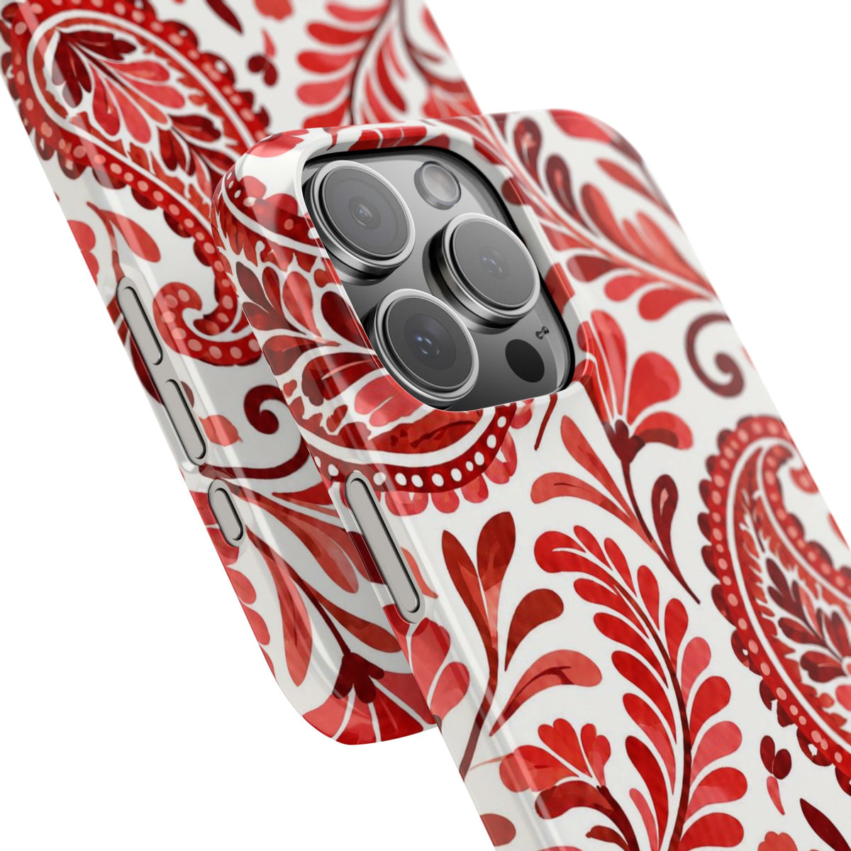 Red Paisley Pattern — Slim iphone Case