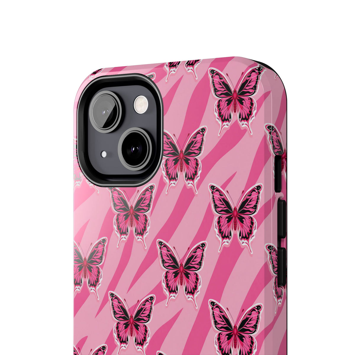 Pink Butterfly and Zebra— Tough Phone Case