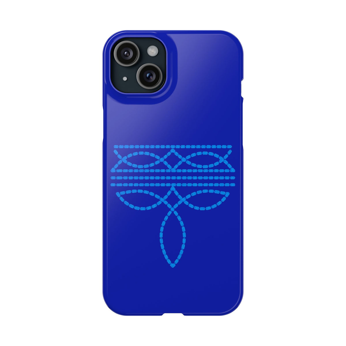 Blue Boot Stitch— Slim iphone Case