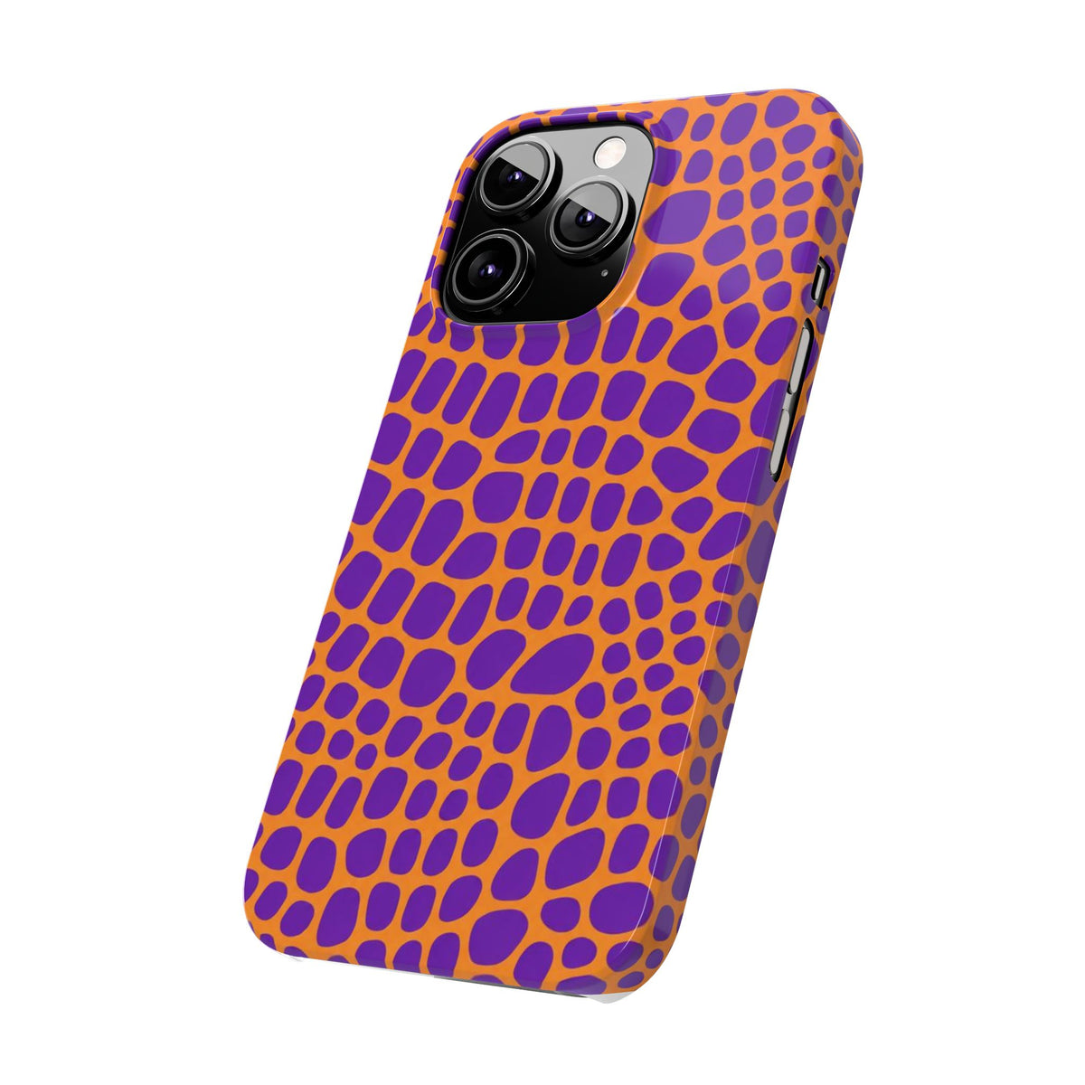 Purple & Orange Gator — Slim iphone Case