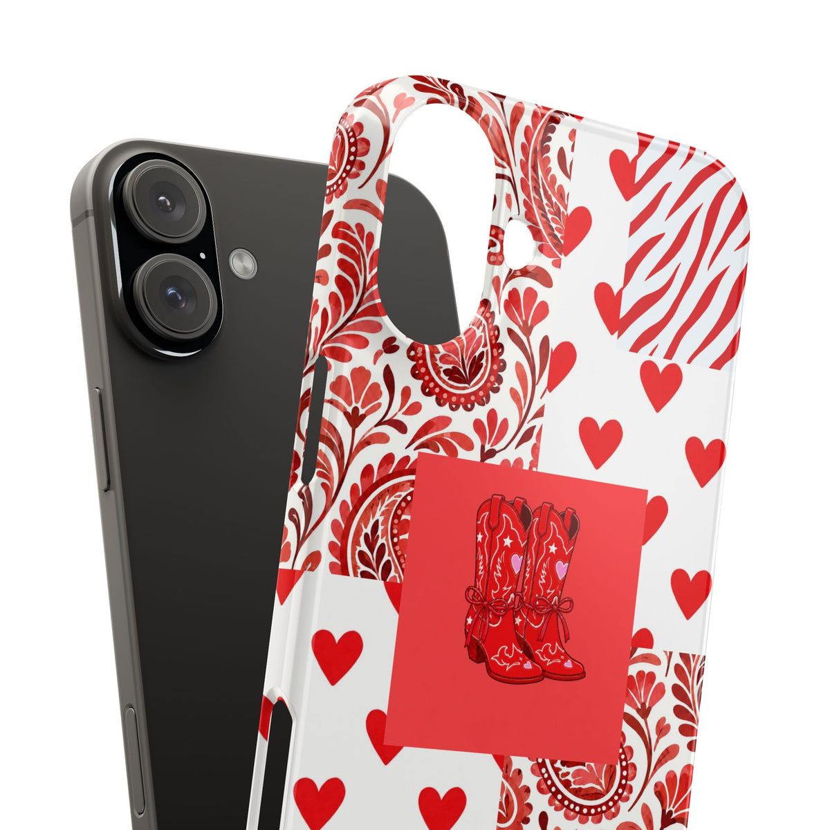 Red Boot Multi Pattern— Slim iPhone Case
