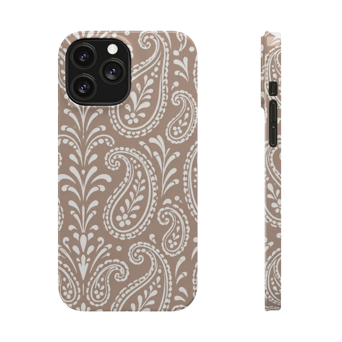 Beige Paisley — Slim iphone Case