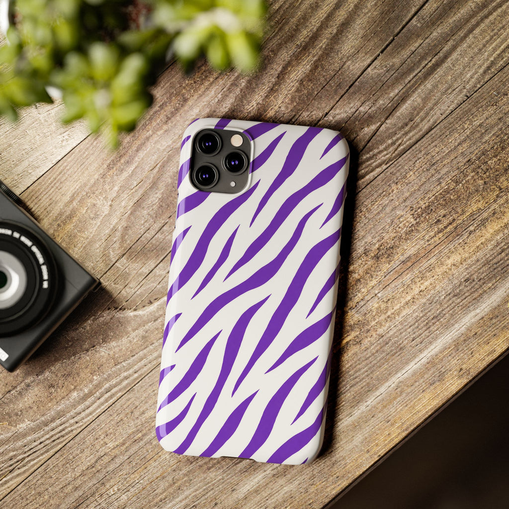 Purple Zebra  — Slim iphone Case