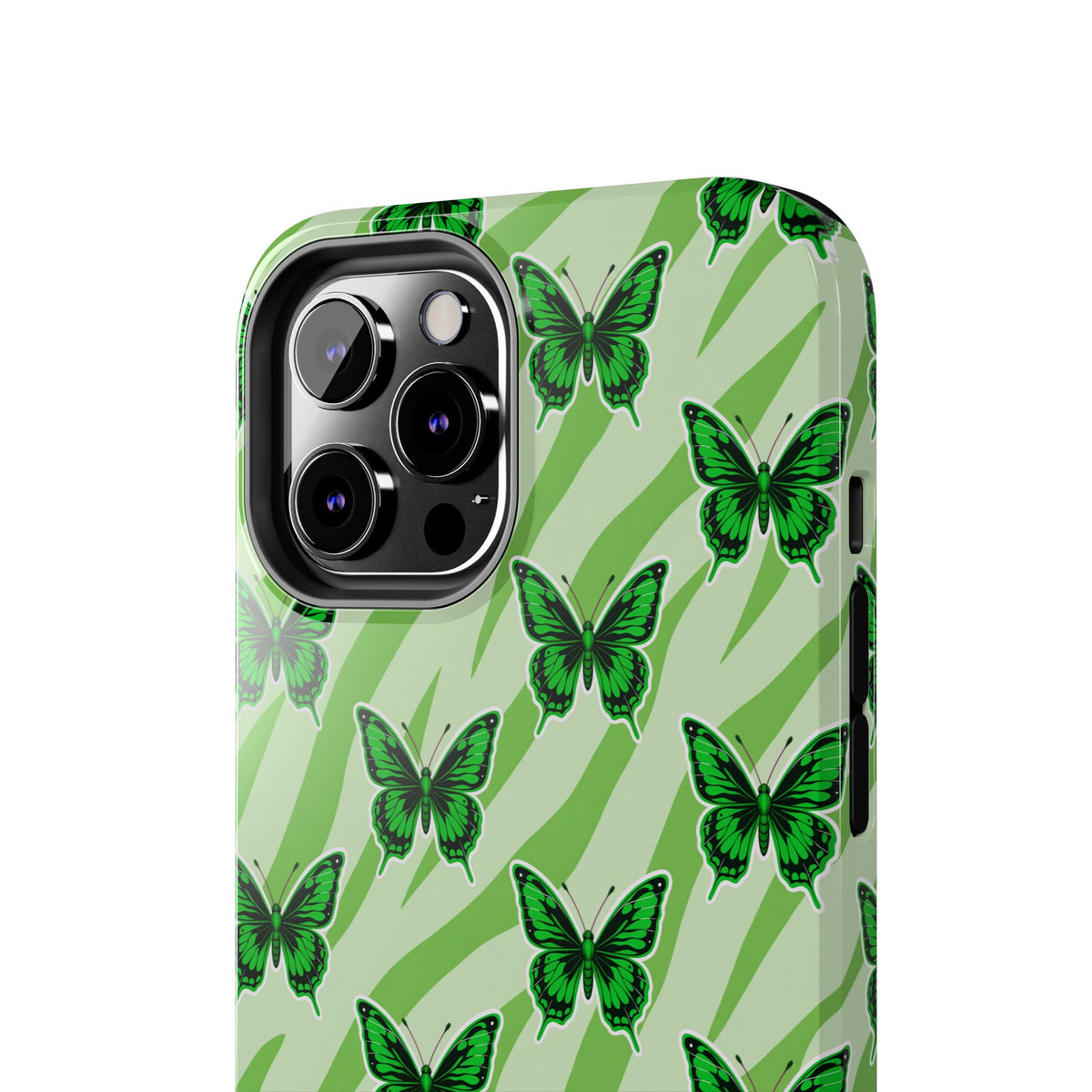 Green Butterfly and Zebra —Tough Phone Case