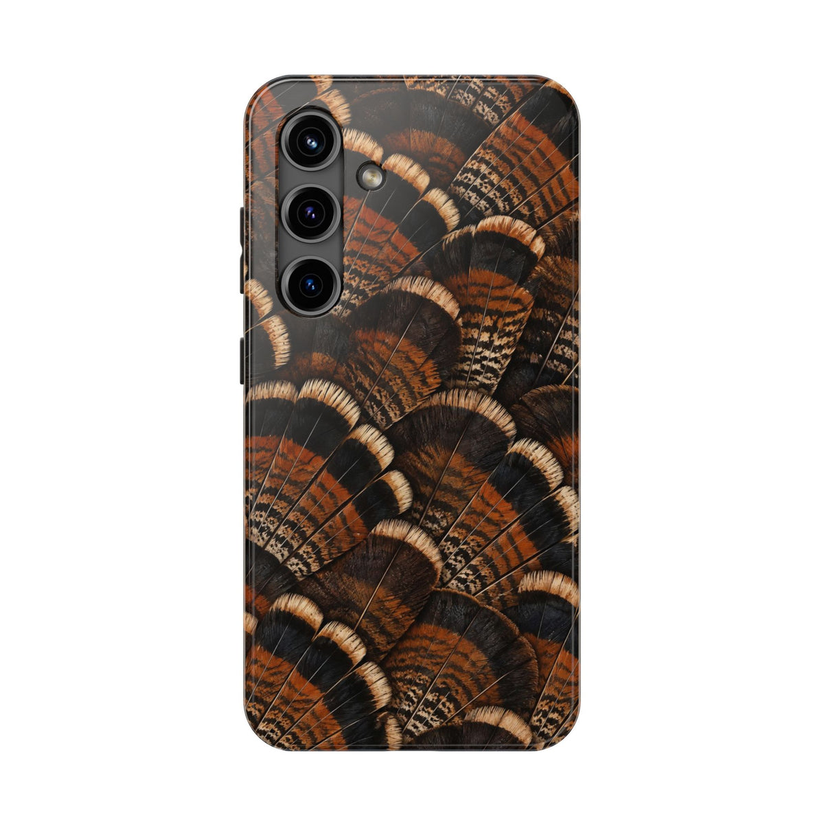 Rustic Turkey Feather Pattern - Tough Phone Case