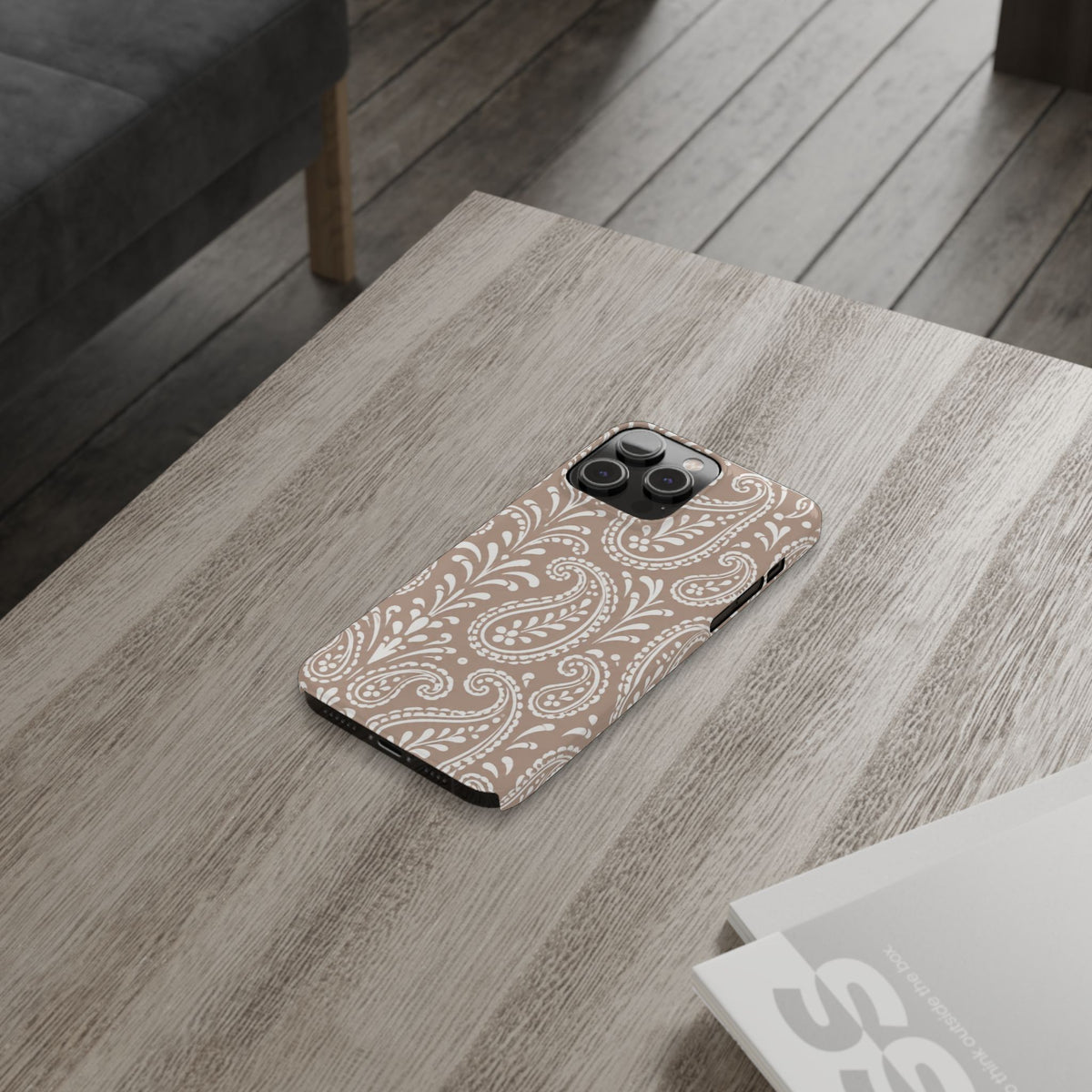 Beige Paisley — Slim iphone Case