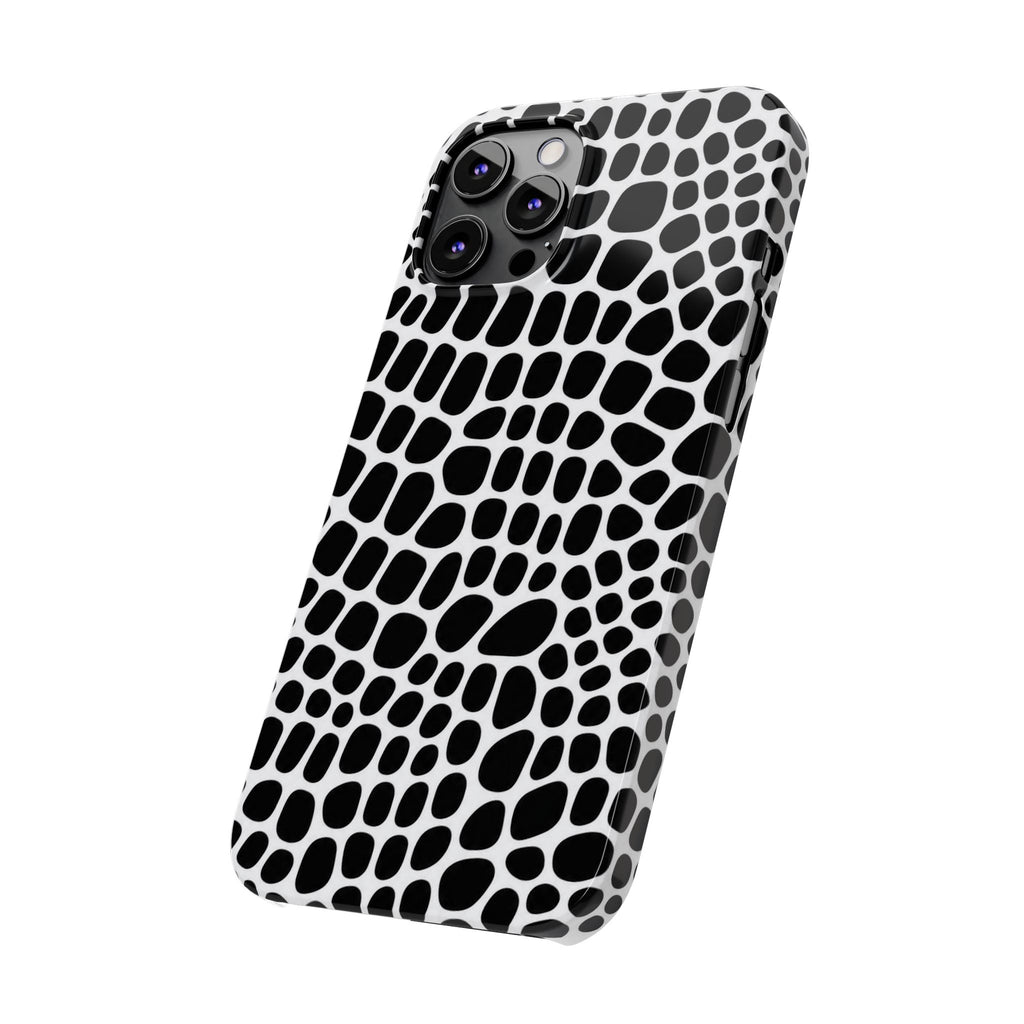 Black and White Gator — Slim iphone Case