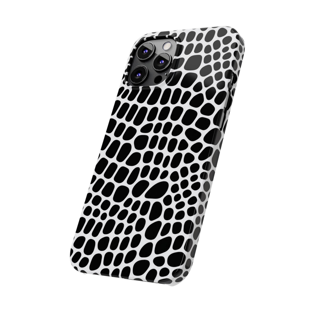 Black and White Gator — Slim iphone Case