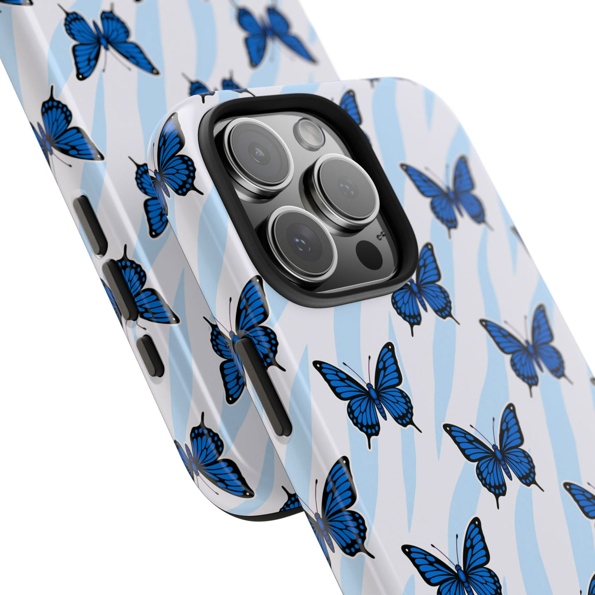Blue Butterfly and Zebra— Tough Phone Case