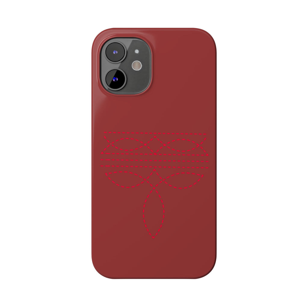 Red Boot Stitch — Slim iphone Case