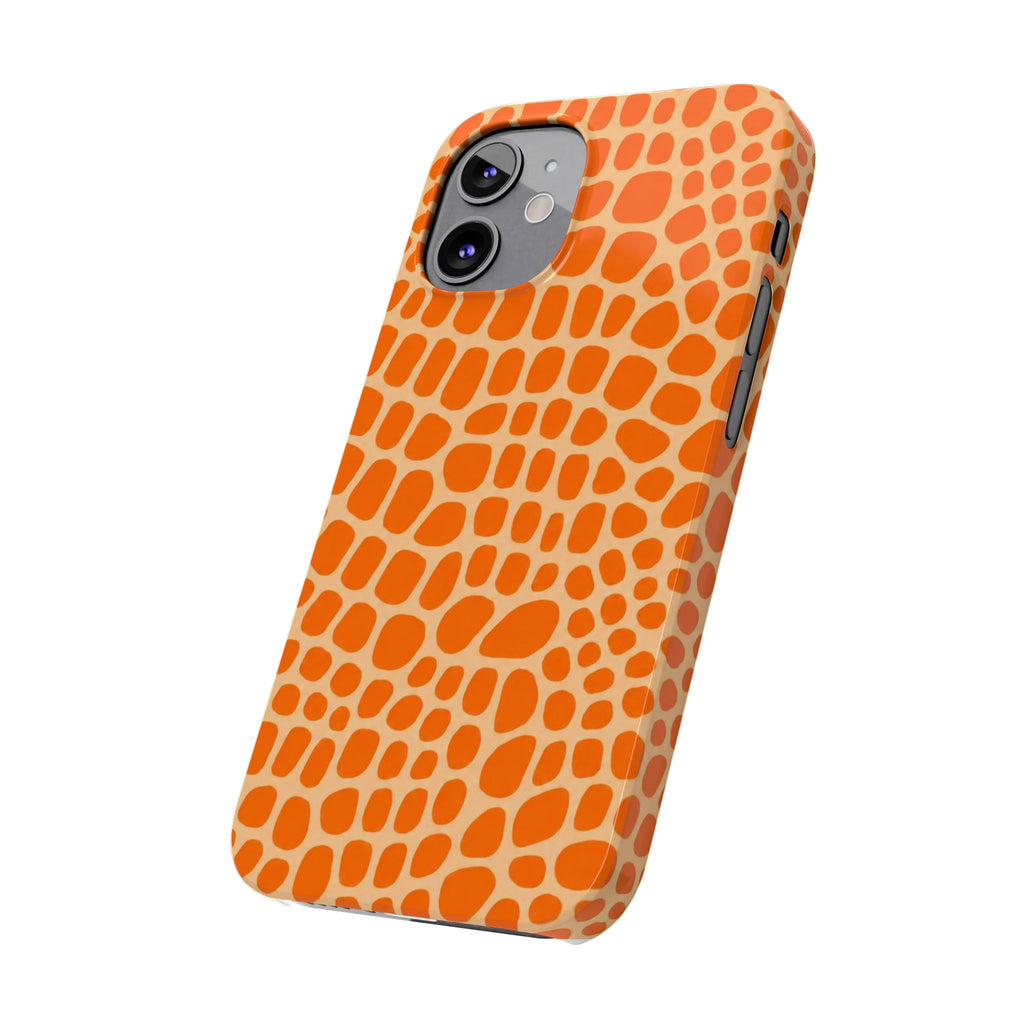 Orange Gator— Slim iphone Case