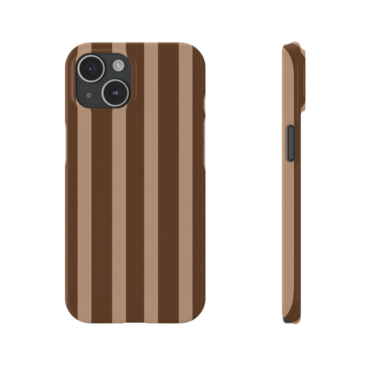 Retro Brown Stripes— Slim iphone Case