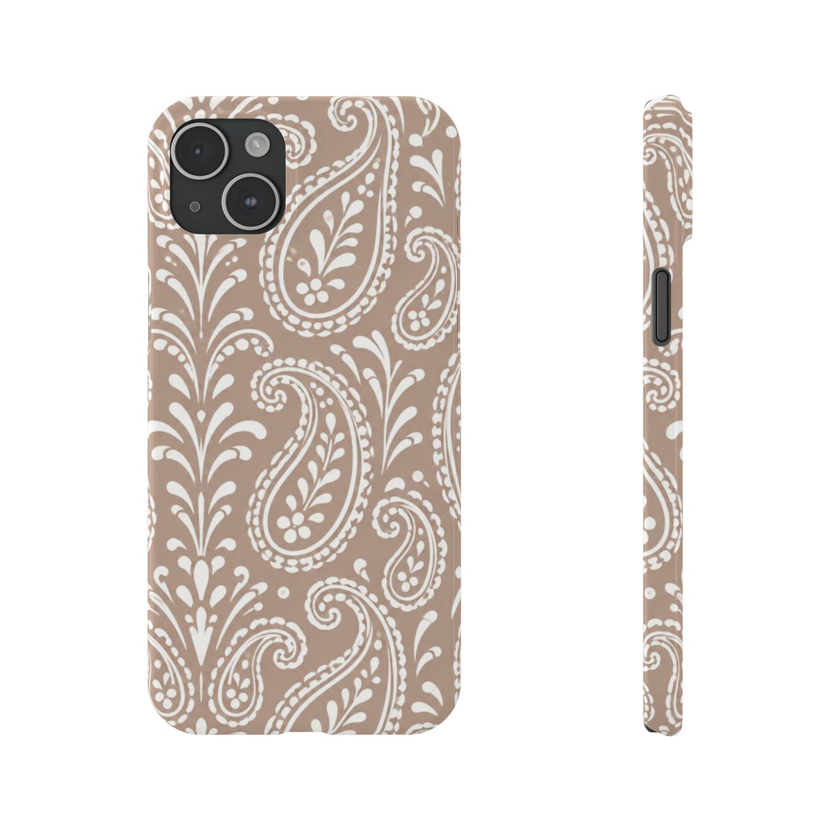 Beige Paisley — Slim iphone Case