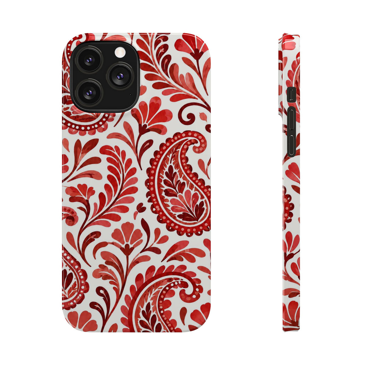 Red Paisley Pattern — Slim iphone Case