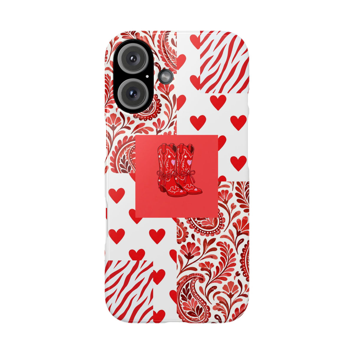 Red Boot Multi Pattern— Slim iPhone Case