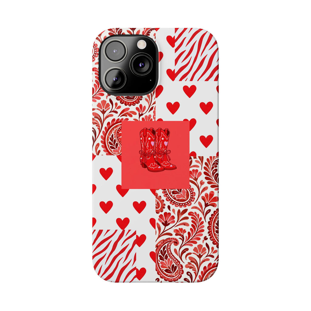 Red Boot Multi Pattern— Slim iPhone Case