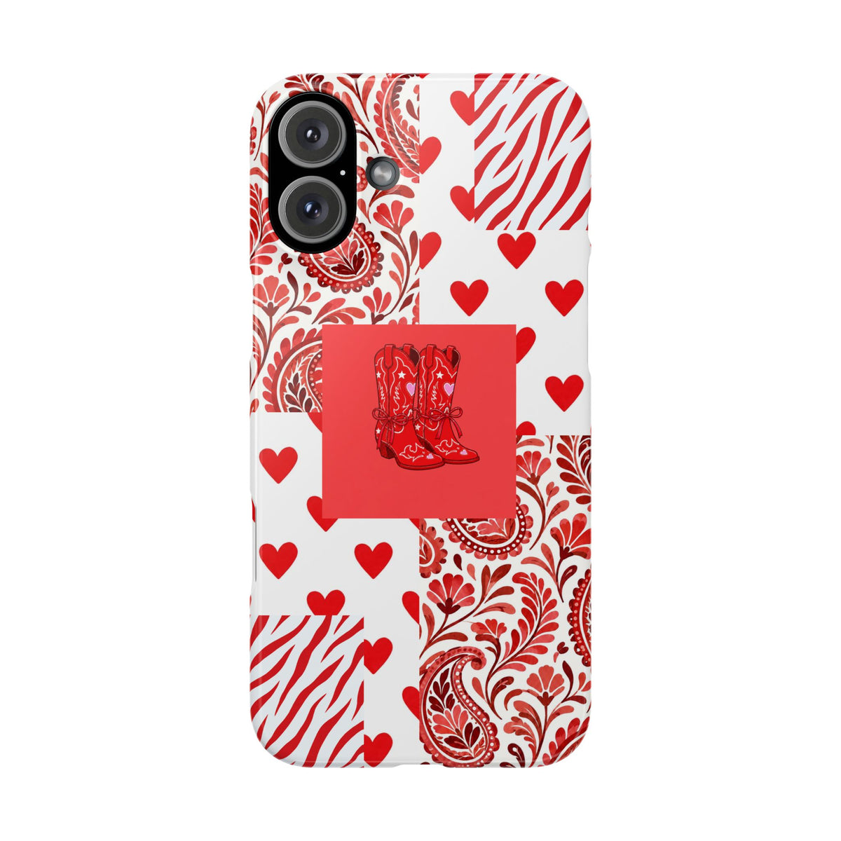 Red Boot Multi Pattern— Slim iPhone Case