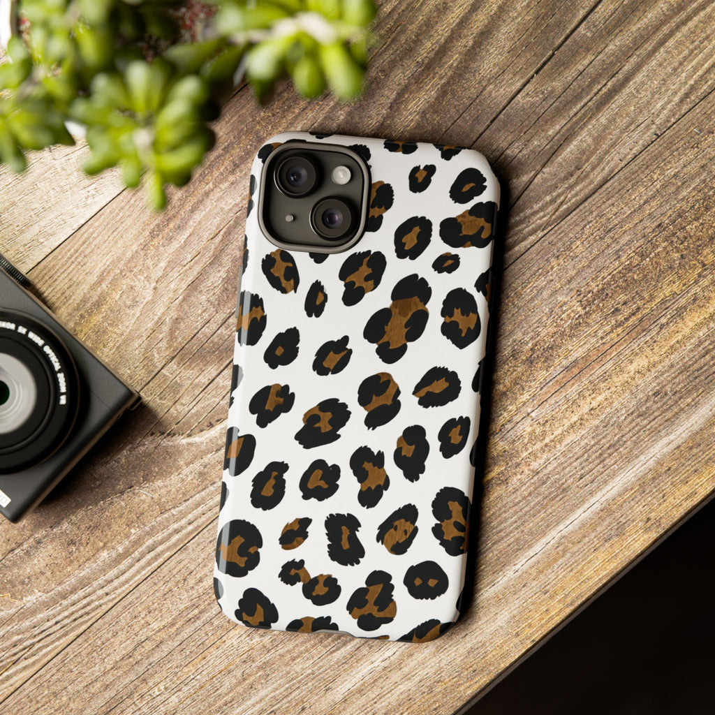 White Classic Leopard — Tough iphone case