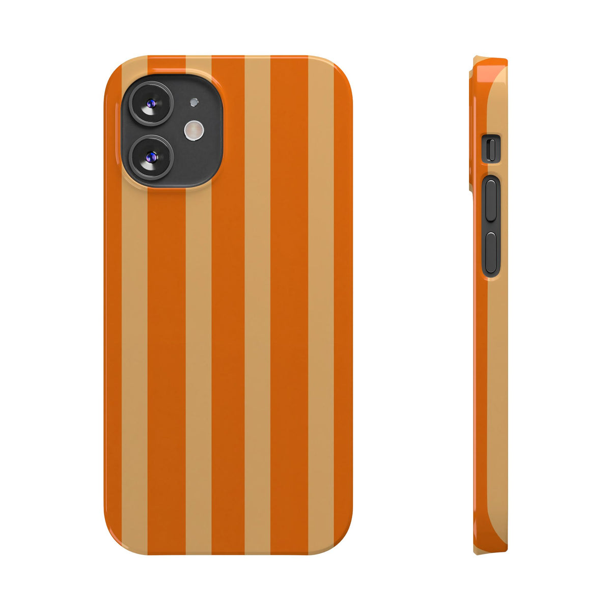 Retro Orange Stripes - Slim iphone Case