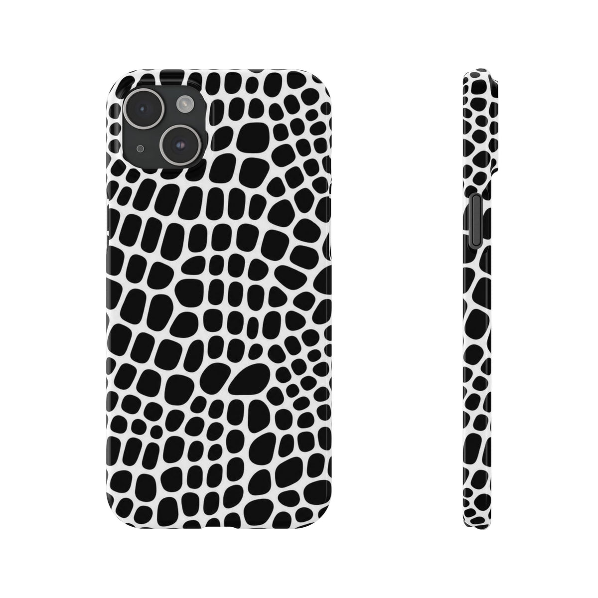 Black and White Gator — Slim iphone Case