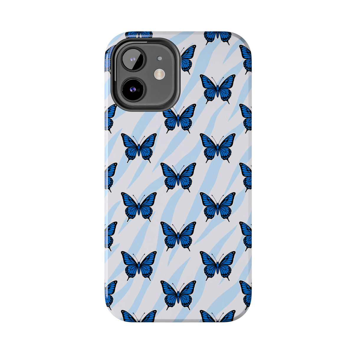 Blue Butterfly and Zebra— Tough Phone Case