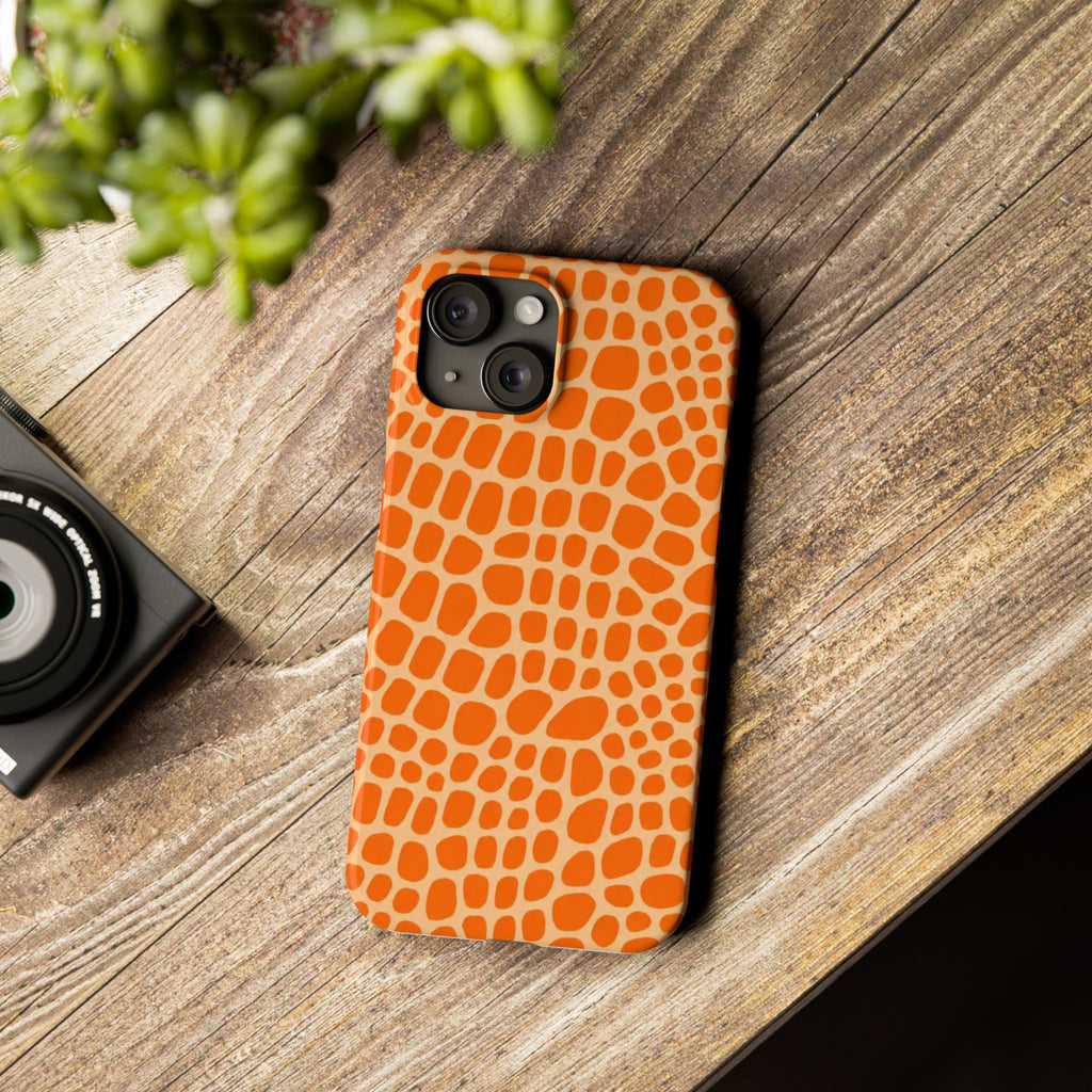 Orange Gator— Slim iphone Case