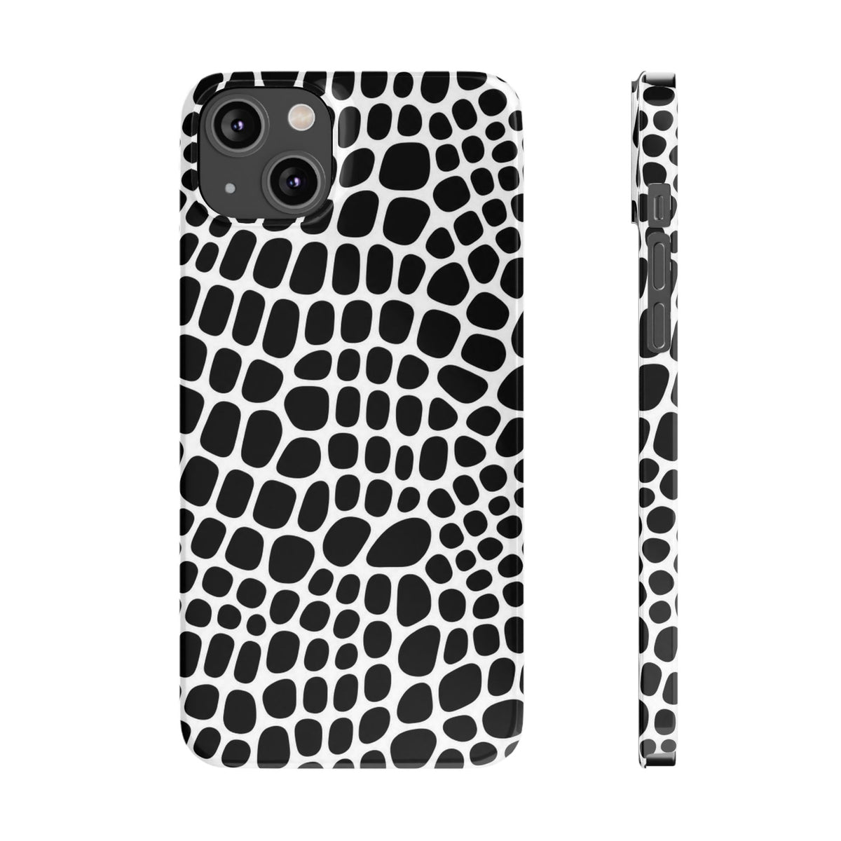 Black and White Gator — Slim iphone Case