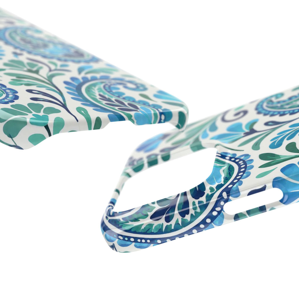 Blue Paisley Pattern— Slim Case for iPhone