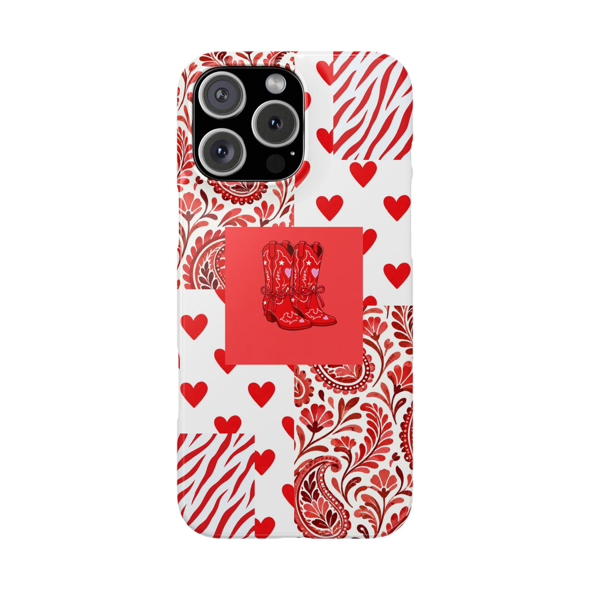 Red Boot Multi Pattern— Slim iPhone Case