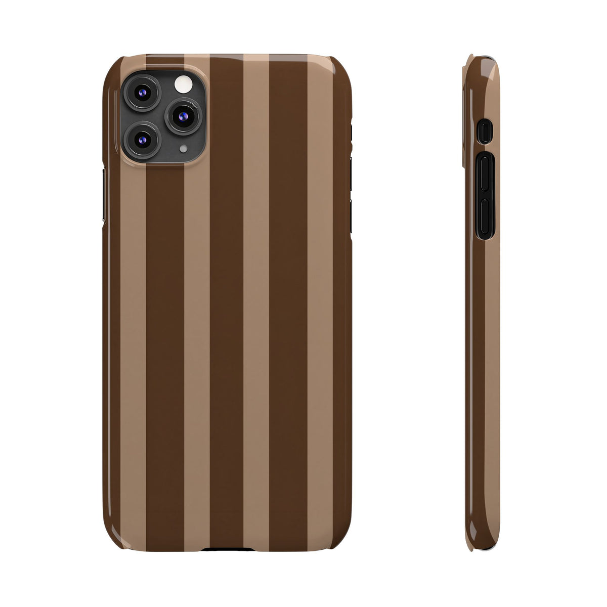 Retro Brown Stripes— Slim iphone Case
