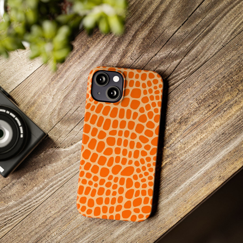 Orange Gator— Slim iphone Case