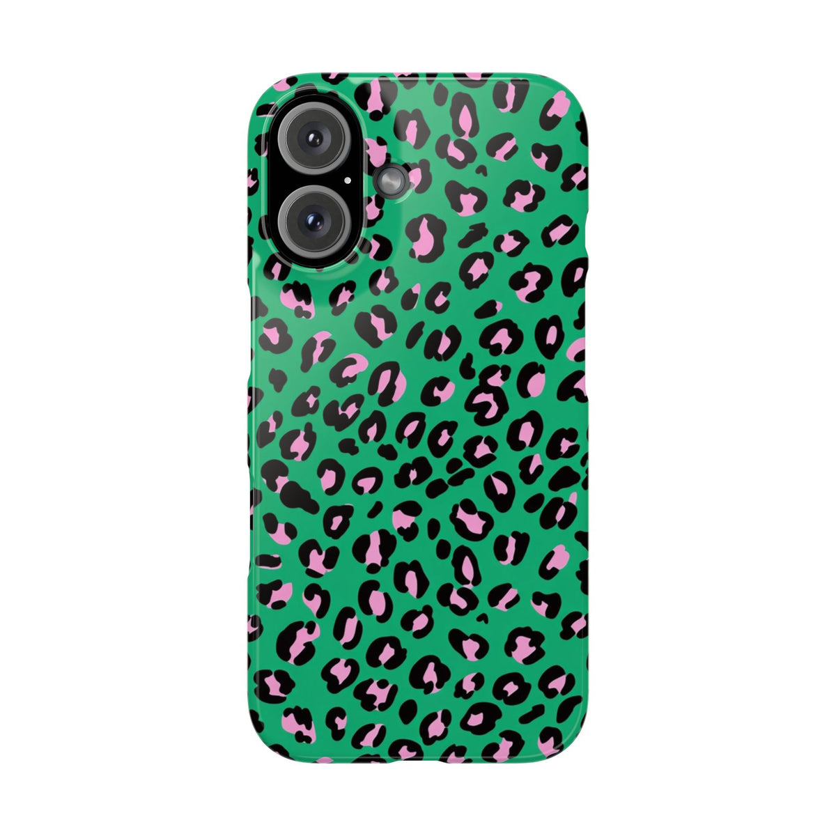 Green & Pink Leopard — Slim iphone Case