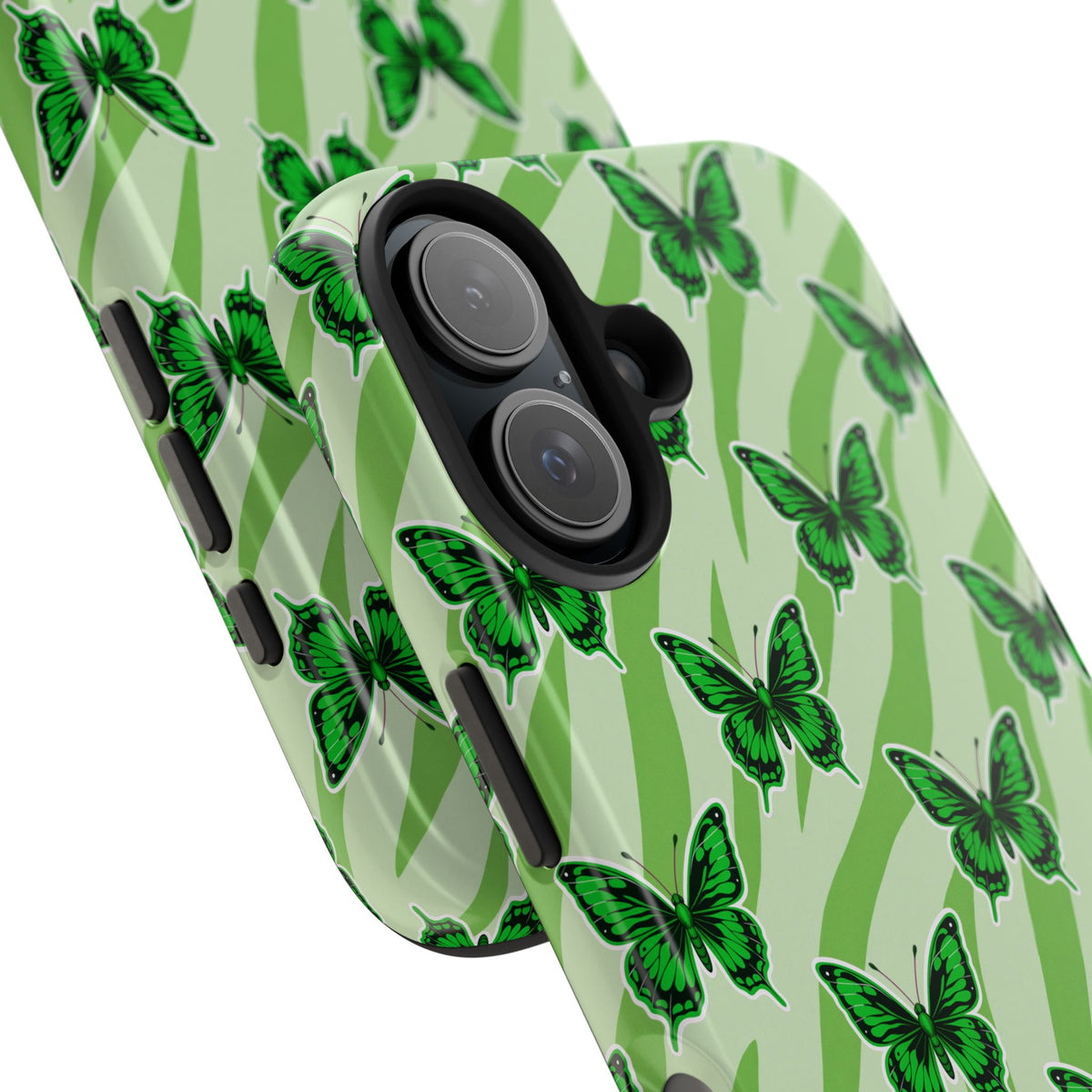 Green Butterfly and Zebra —Tough Phone Case