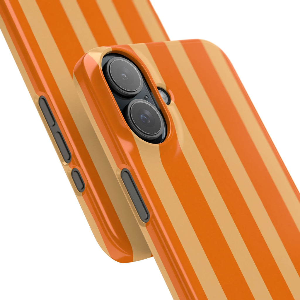 Retro Orange Stripes - Slim iphone Case