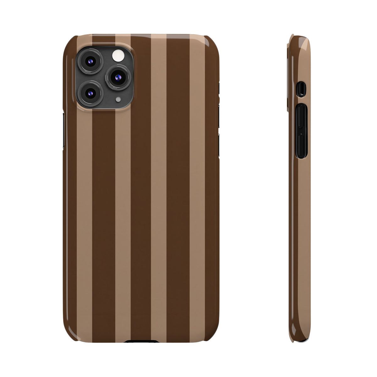 Retro Brown Stripes— Slim iphone Case