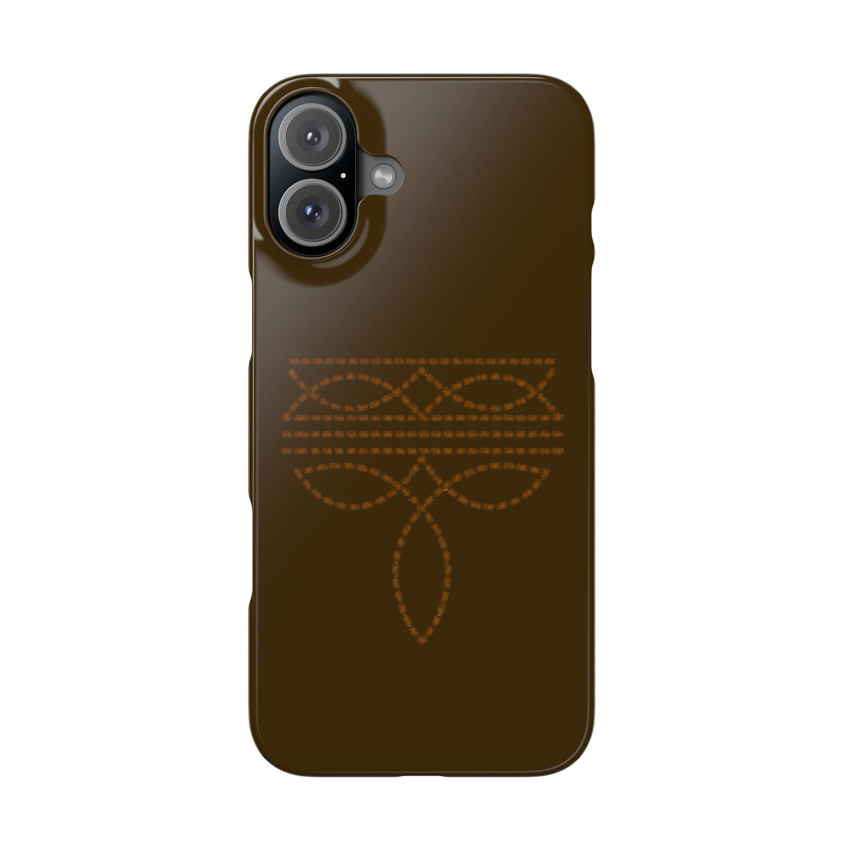 Brown Boot Stitch  — Slim Protective iPhone Cover