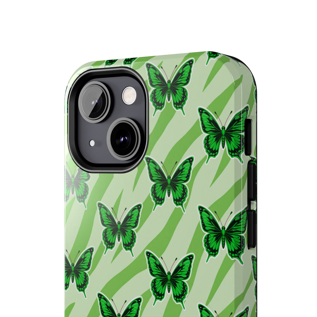 Green Butterfly and Zebra —Tough Phone Case