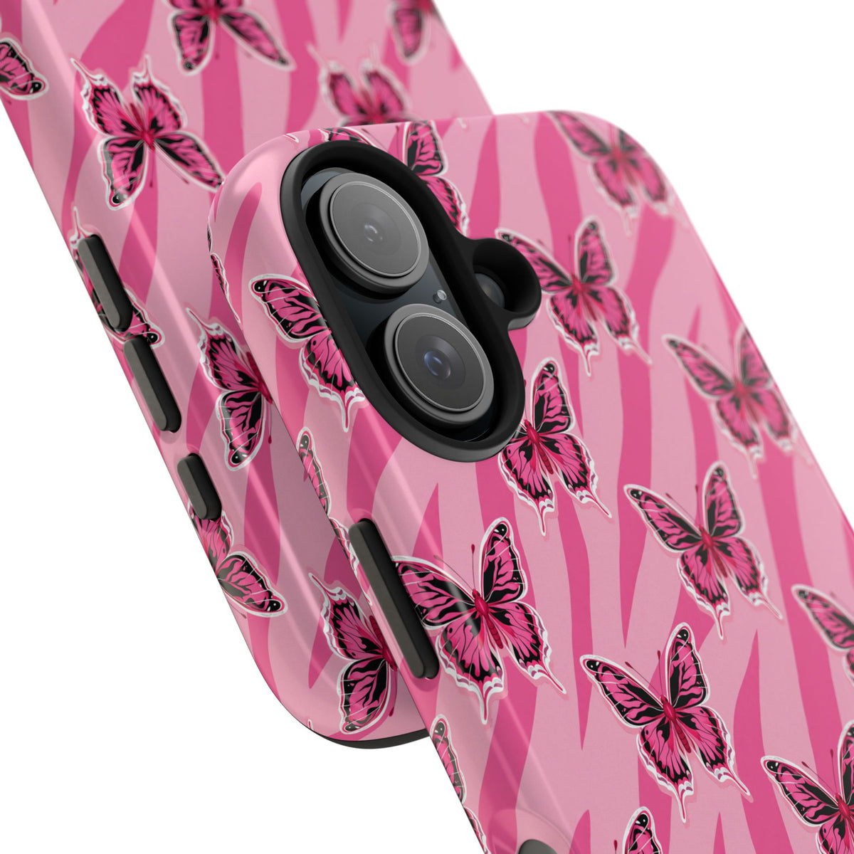 Pink Butterfly and Zebra— Tough Phone Case