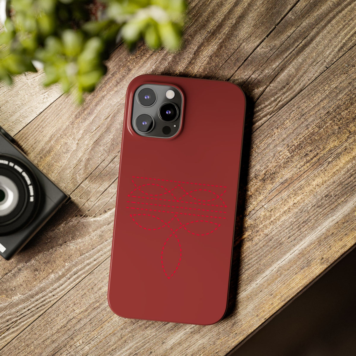 Red Boot Stitch — Slim iphone Case