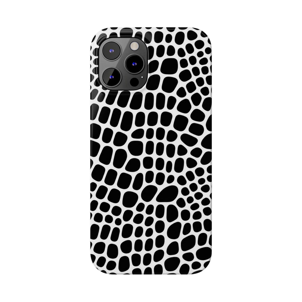 Black and White Gator — Slim iphone Case