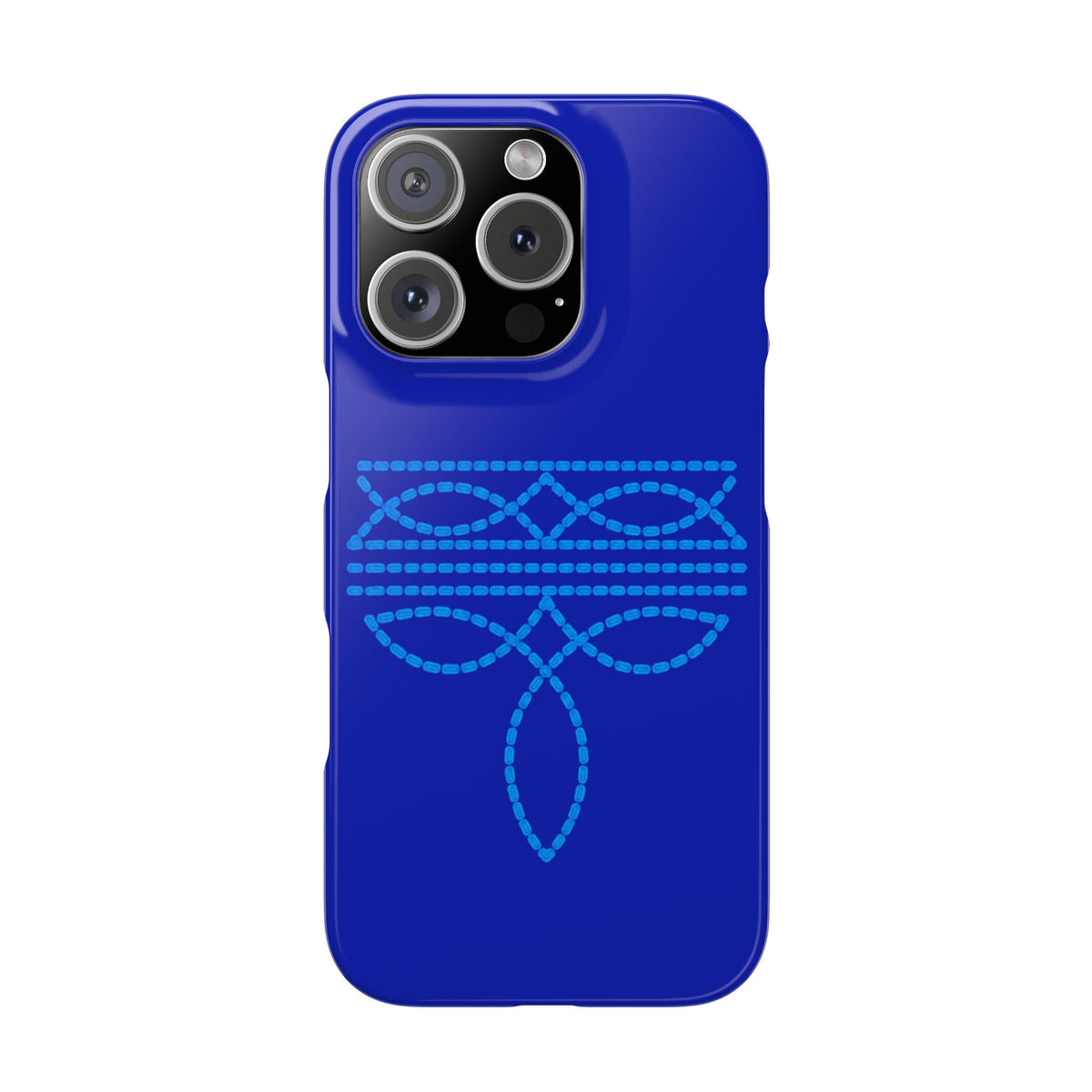 Blue Boot Stitch— Slim iphone Case