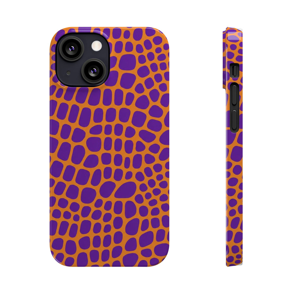 Purple & Orange Gator — Slim iphone Case